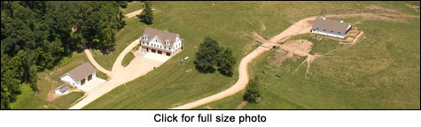 Aerial photo of Hawk's Cry Farm